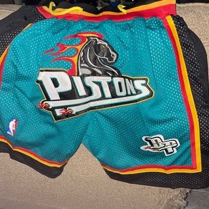 Just Don Detroit Pistons basketball shorts